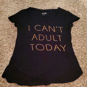 Women's XS t-shirt, black with gold letters